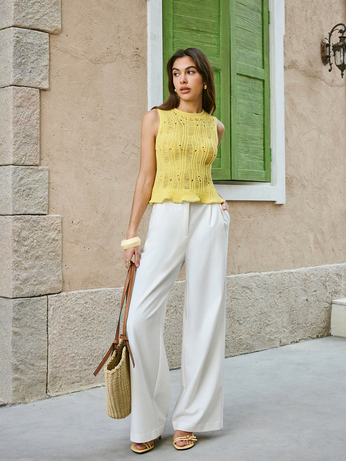 Lettuce Trim Sweater Vest
