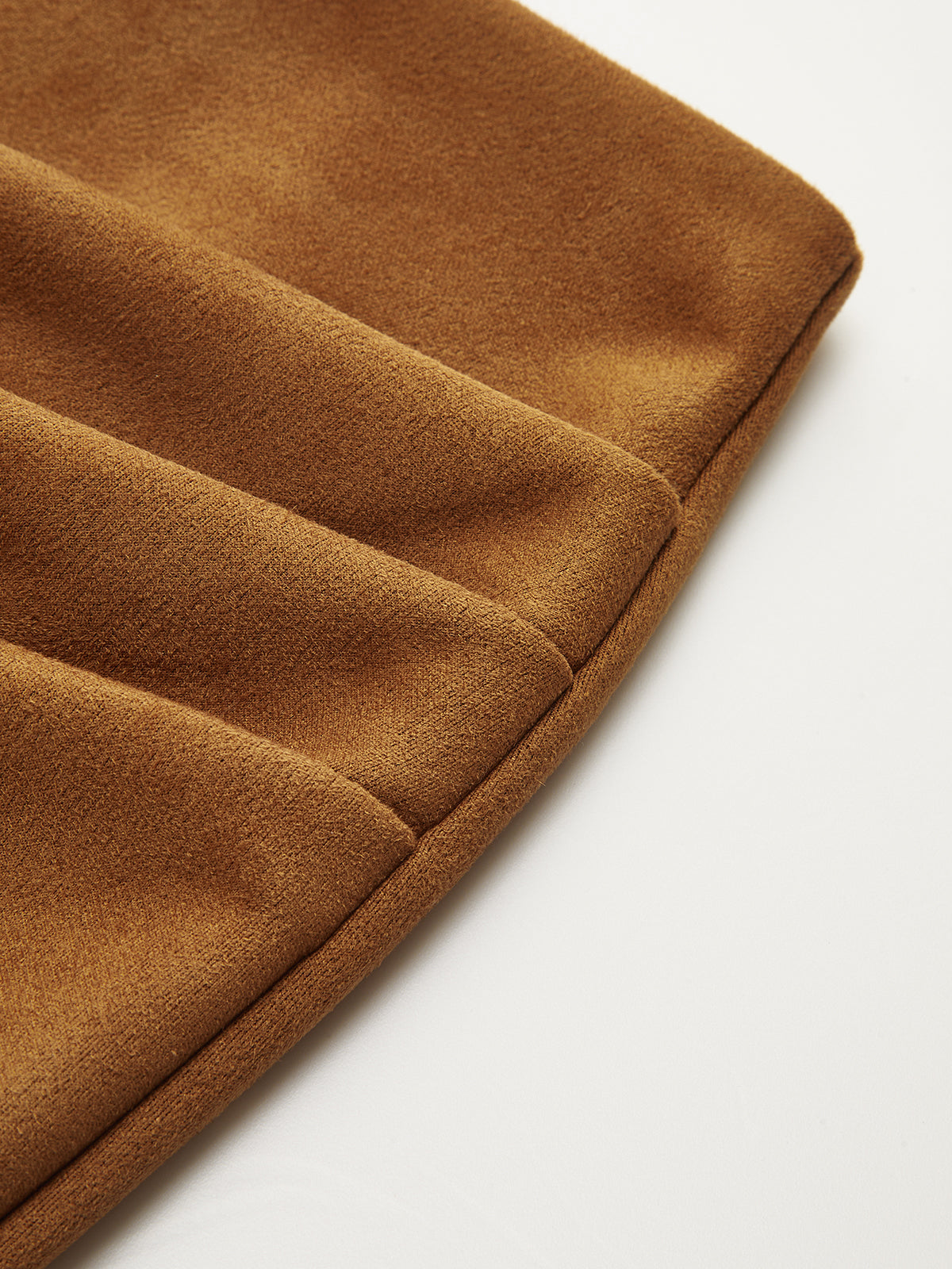 Suede Effect Ruched Mini Skirt