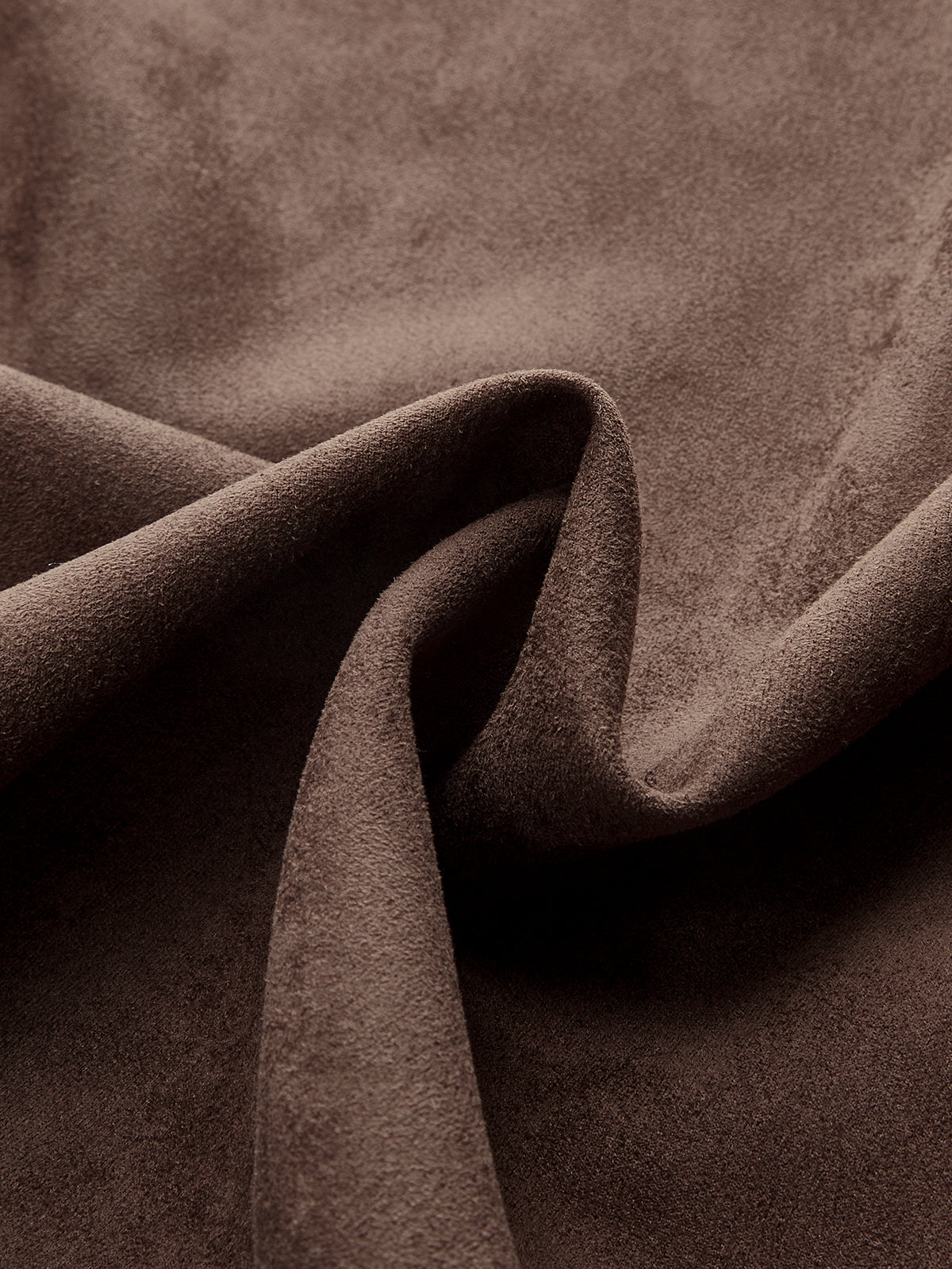 Crocodile PU Leather Panel Suede Effect Midi Skirt