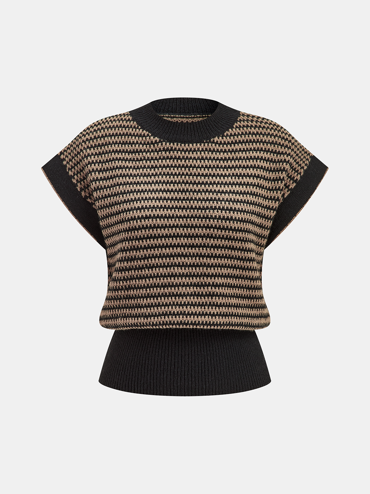 Striped Cap Sleeve Sweater Vest