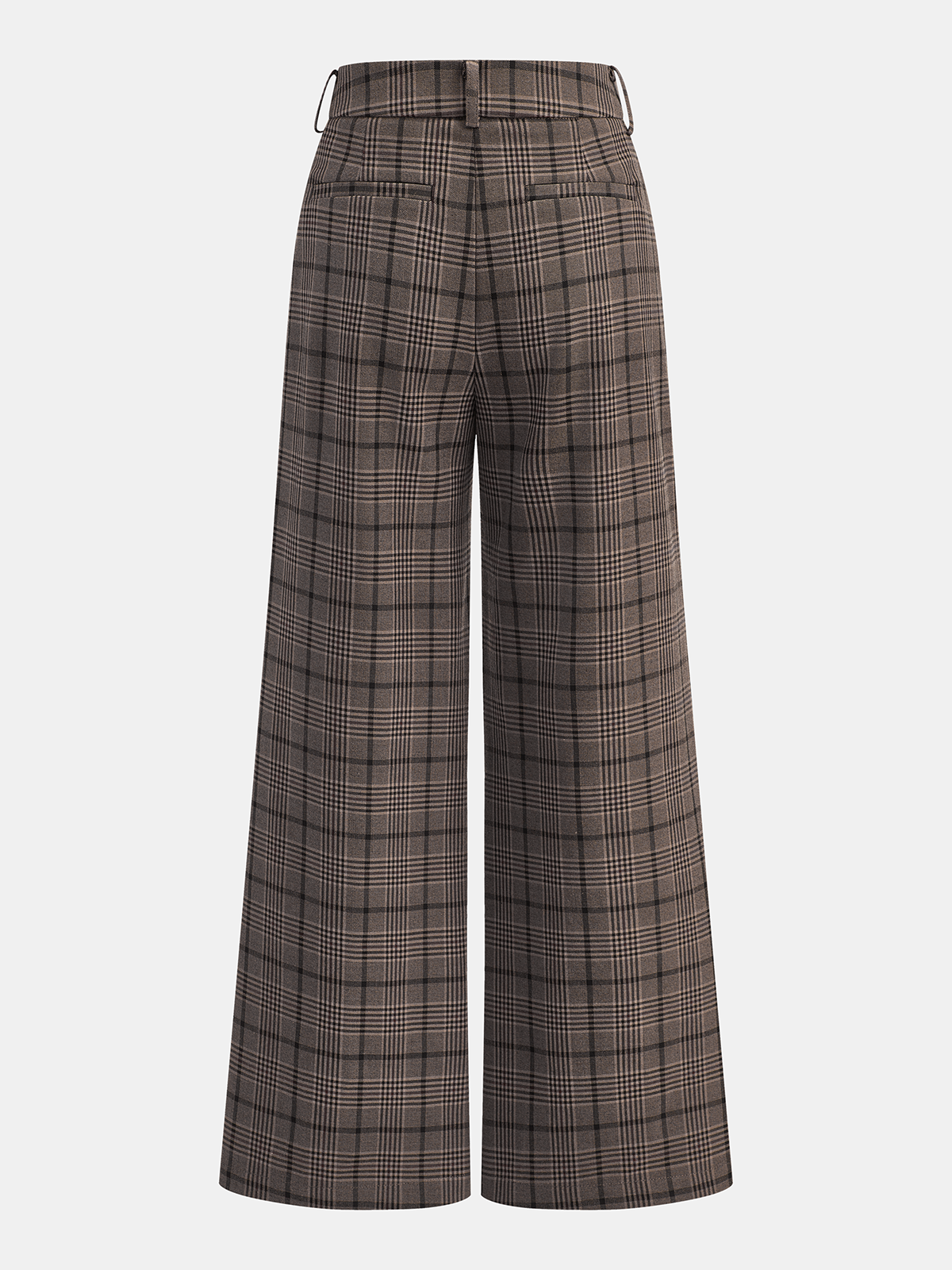 Plaid Wide-Leg Pants
