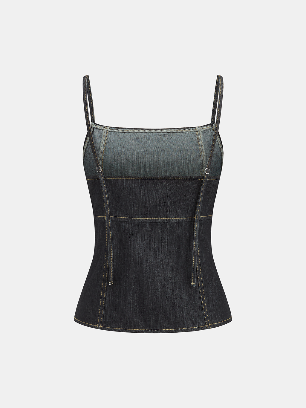 Contrast Stitch Denim Cami Top