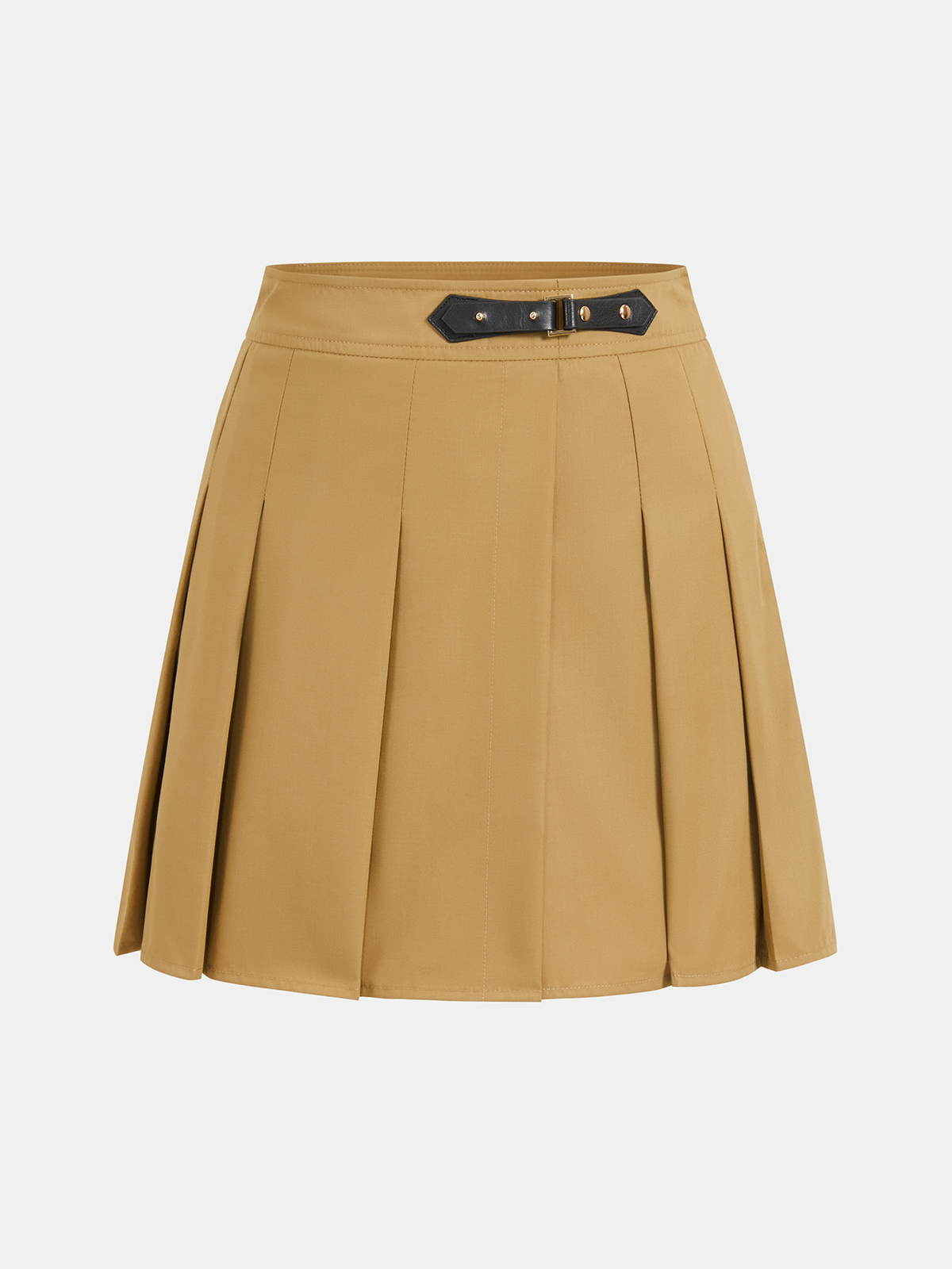 Utility Shirt & Buckle Pleated Mini Skort Set
