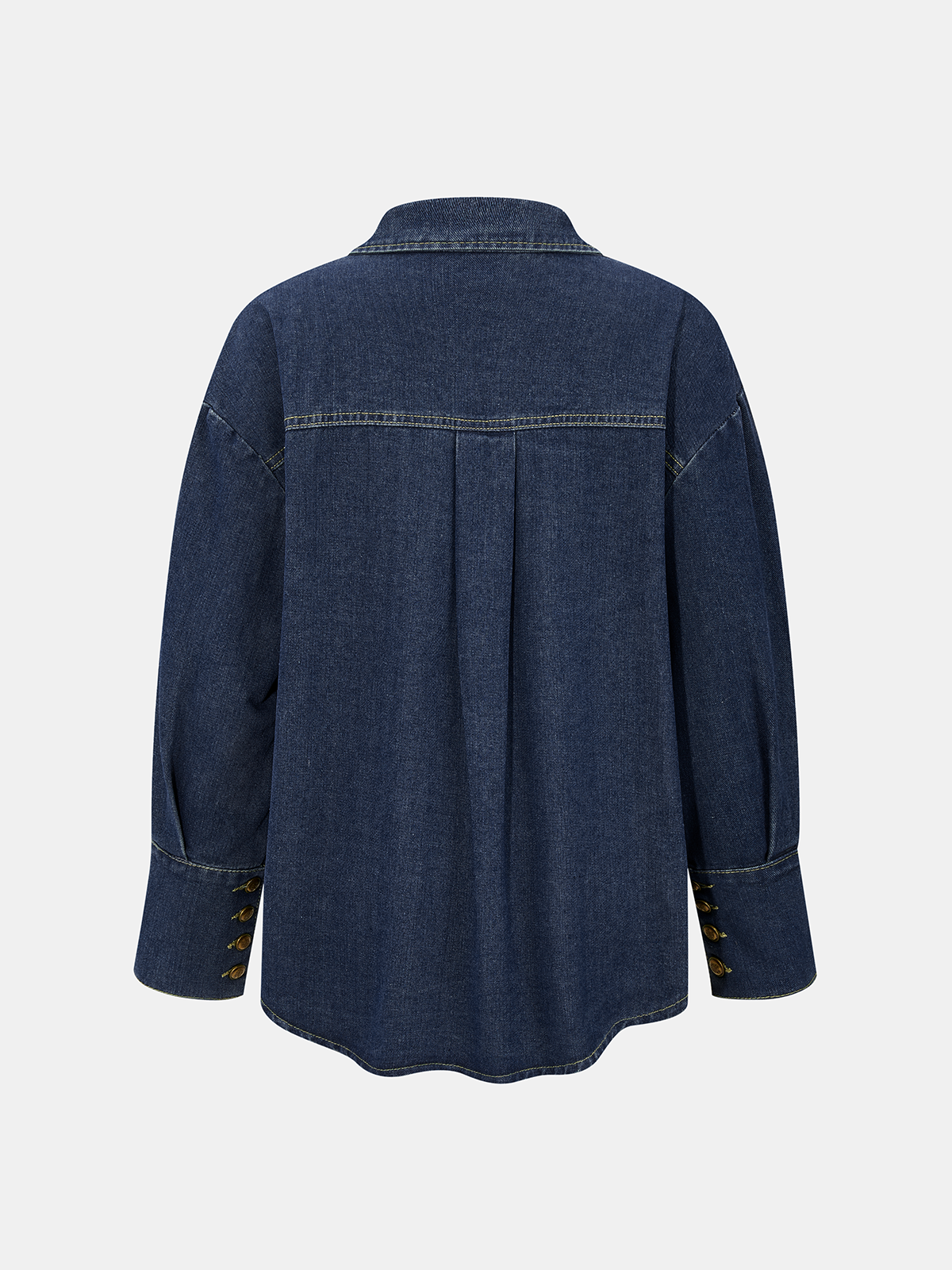 Denim Shirt & Asymmetric Skort Set