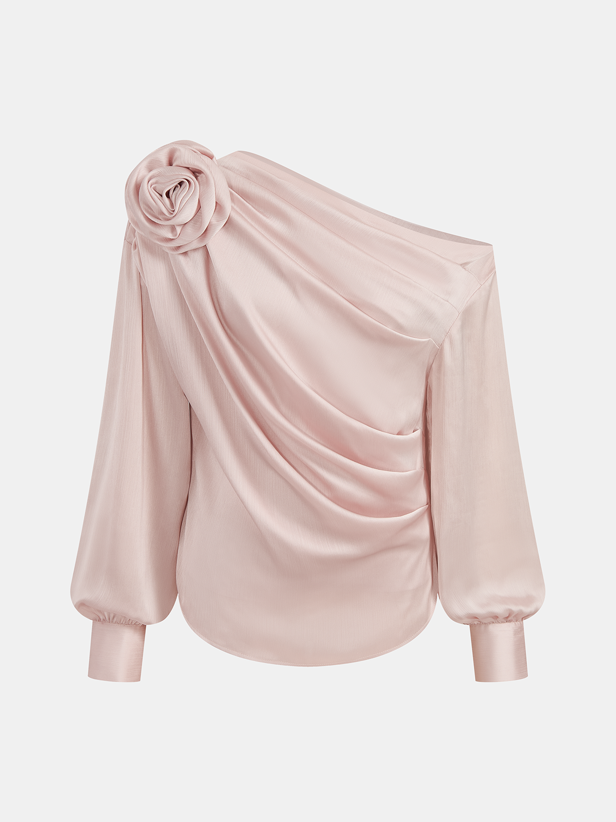 3D Rose One-Shoulder Top & Mini Skirt Set