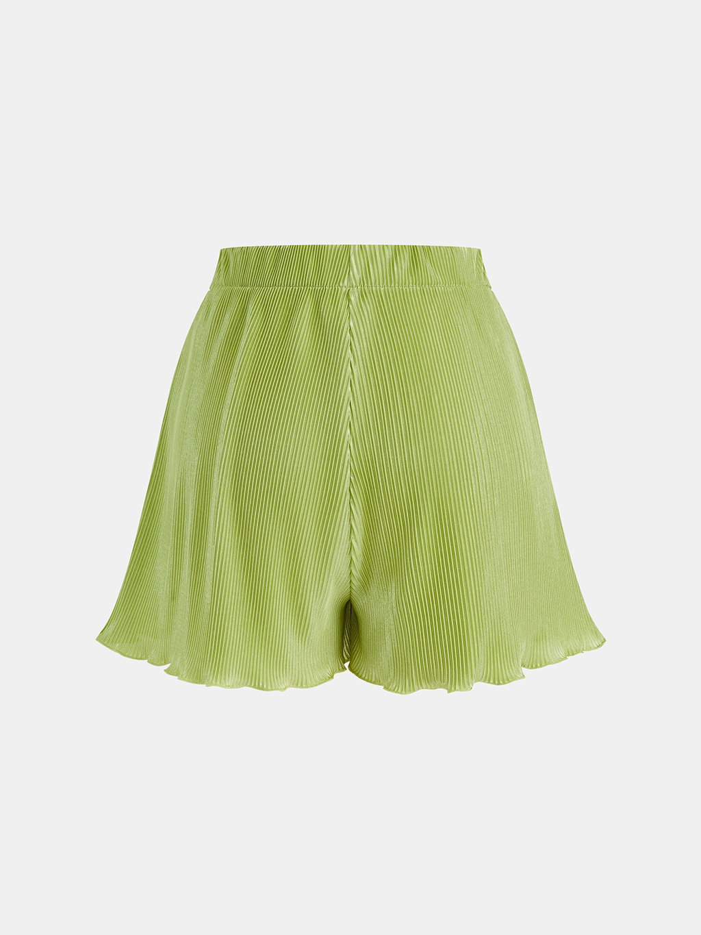 Pleated Twist Front Crop Shirt & Shorts Set