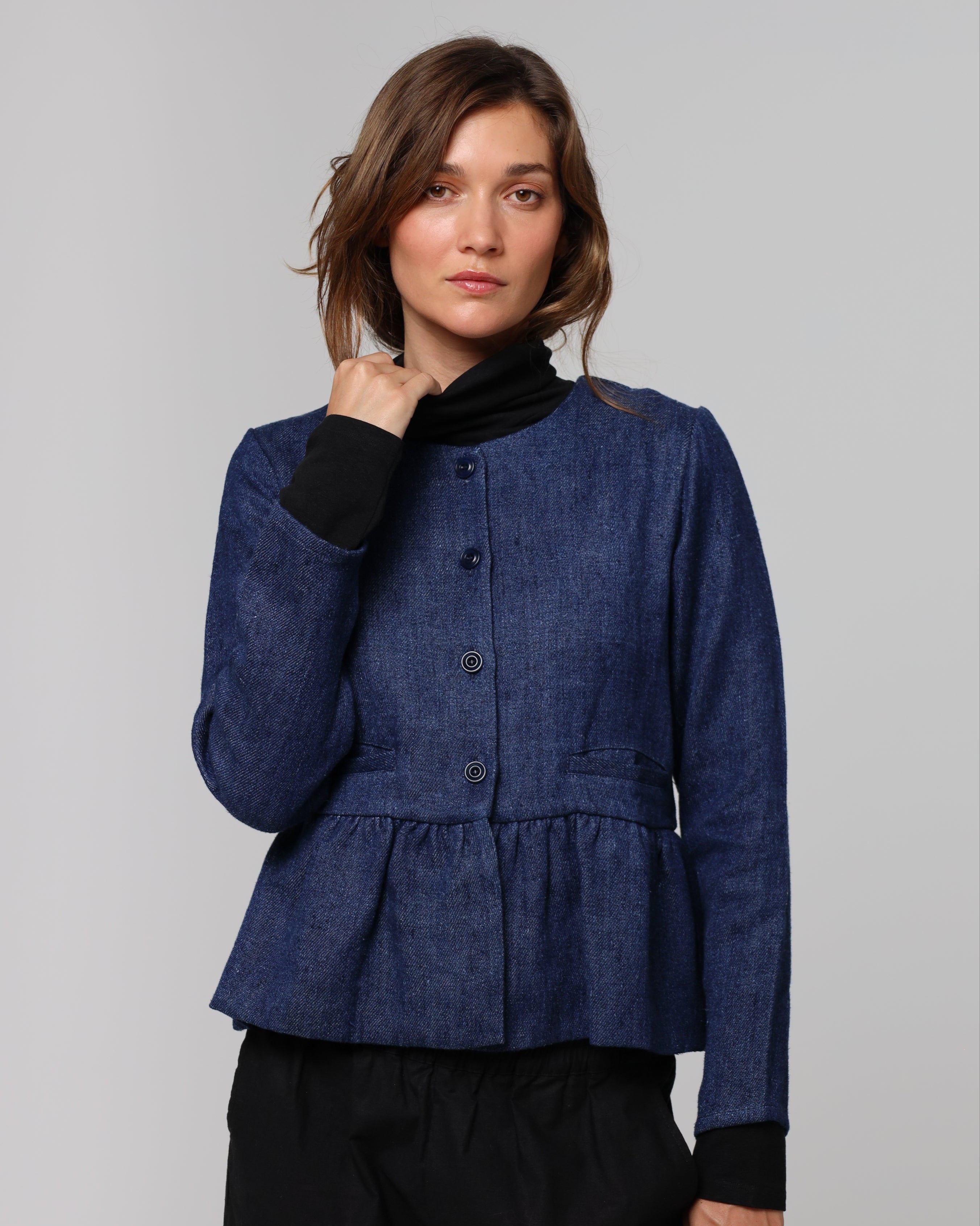 Denim Atelier Peplum Jacket