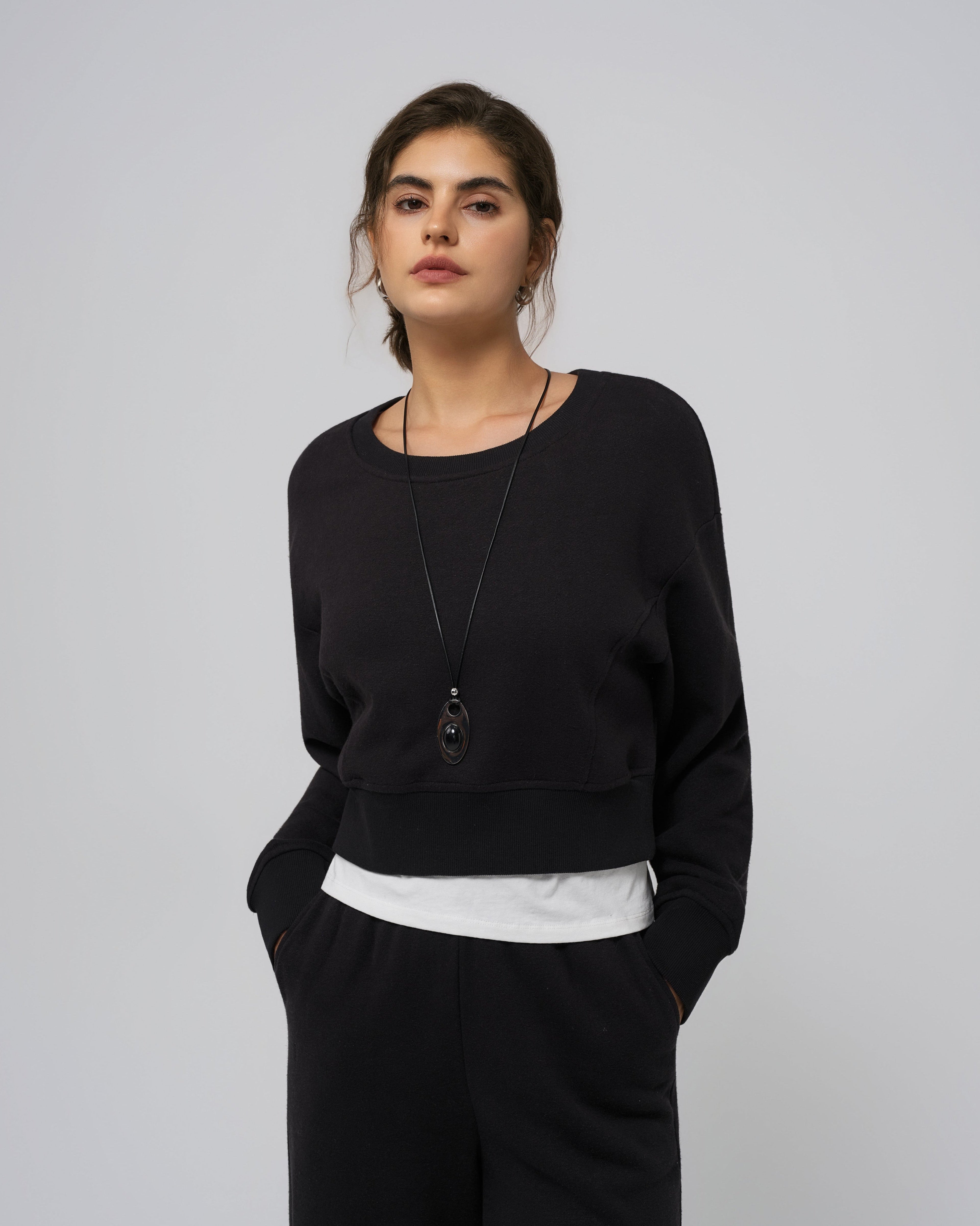 Hemp Essentials Fleece Cropped Sweater