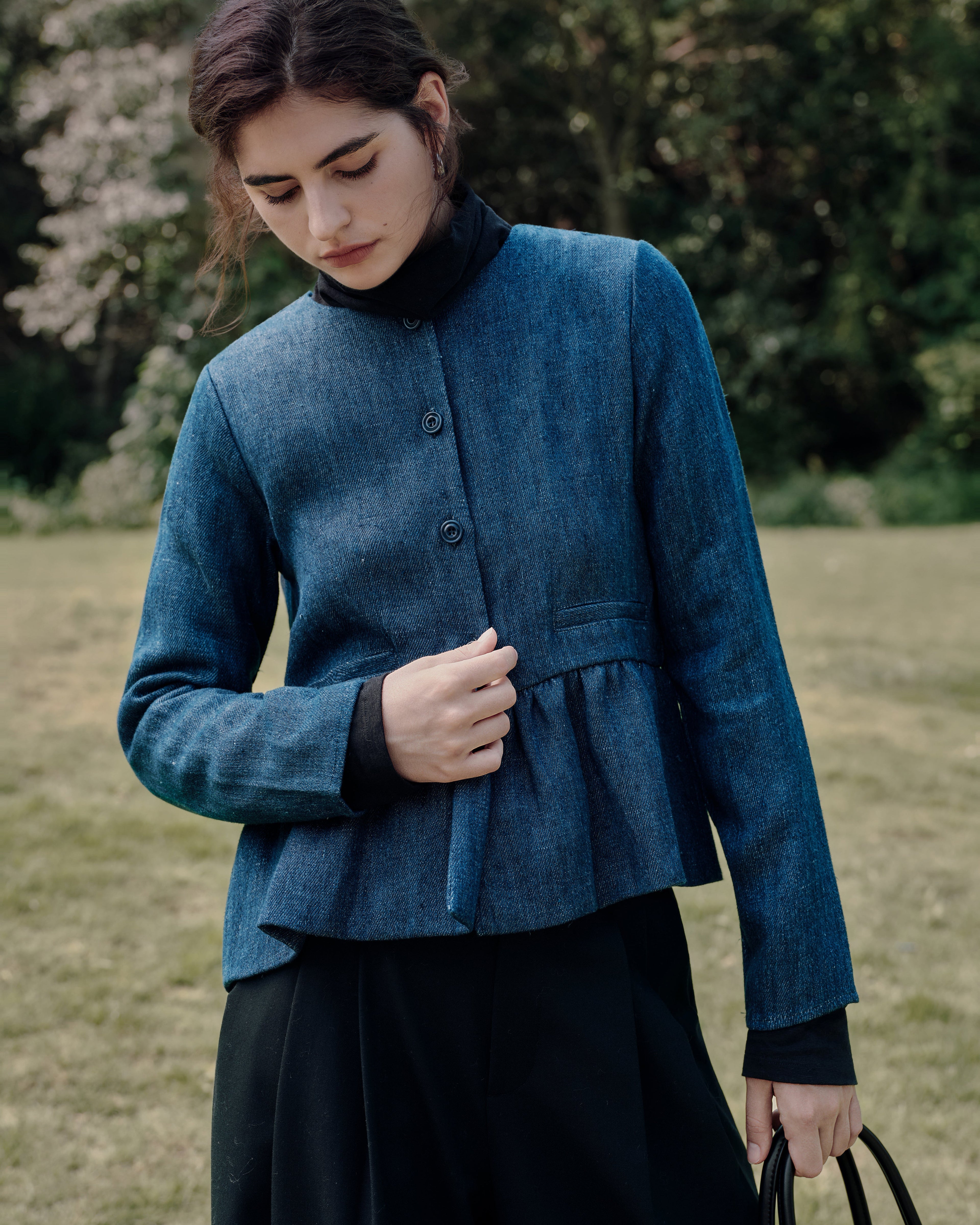 Denim Atelier Peplum Jacket