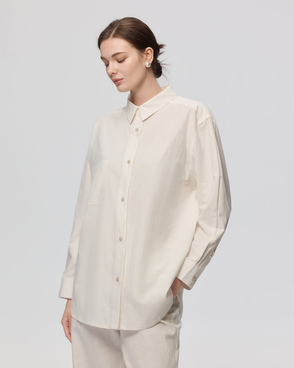 Lyricist Natural Oversized Shirt