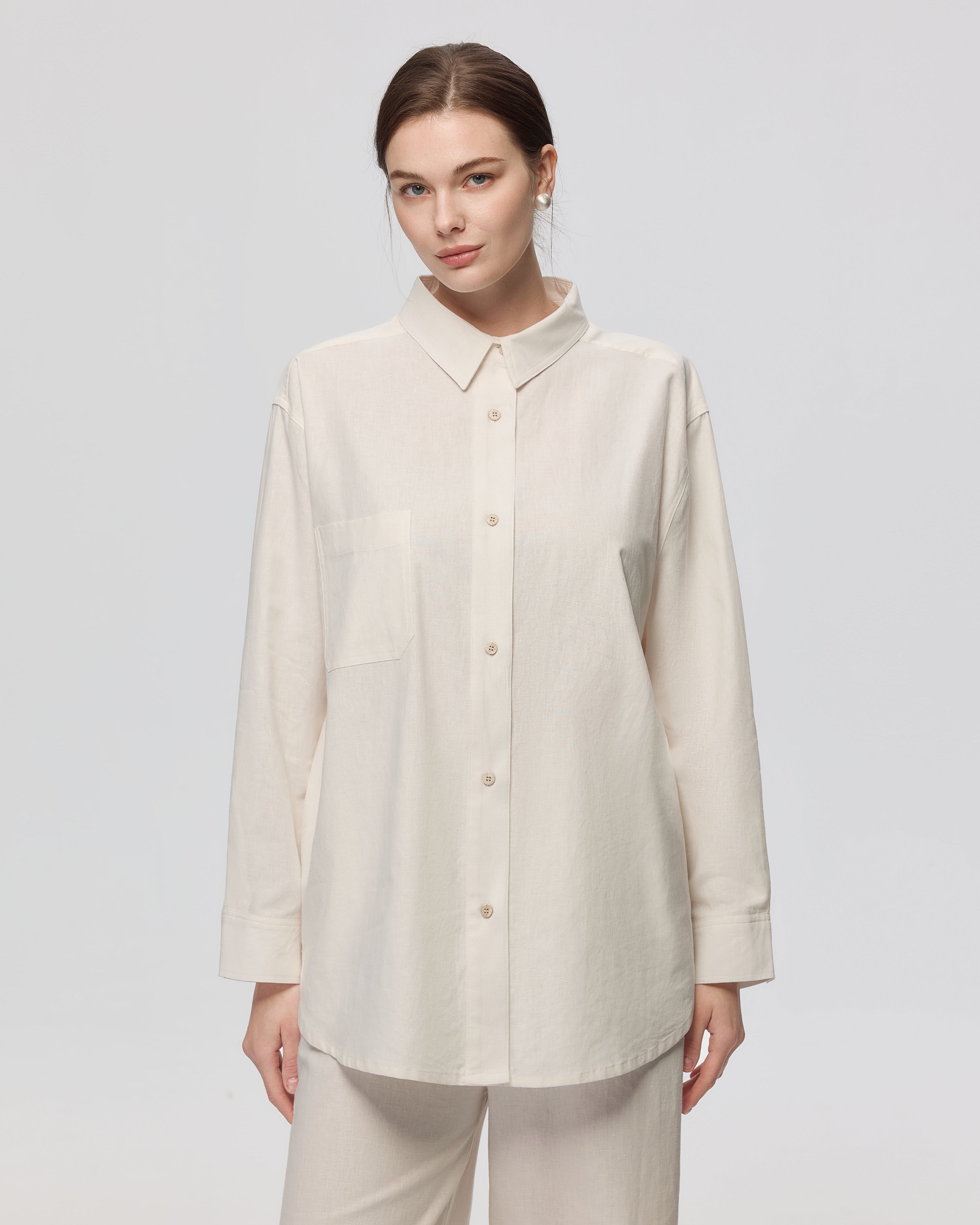Lyricist Natural Oversized Shirt