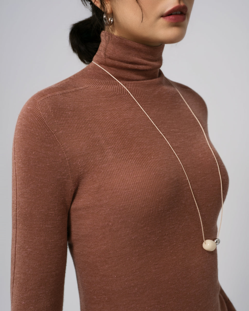 Ossa Knitted Hemp Turtleneck